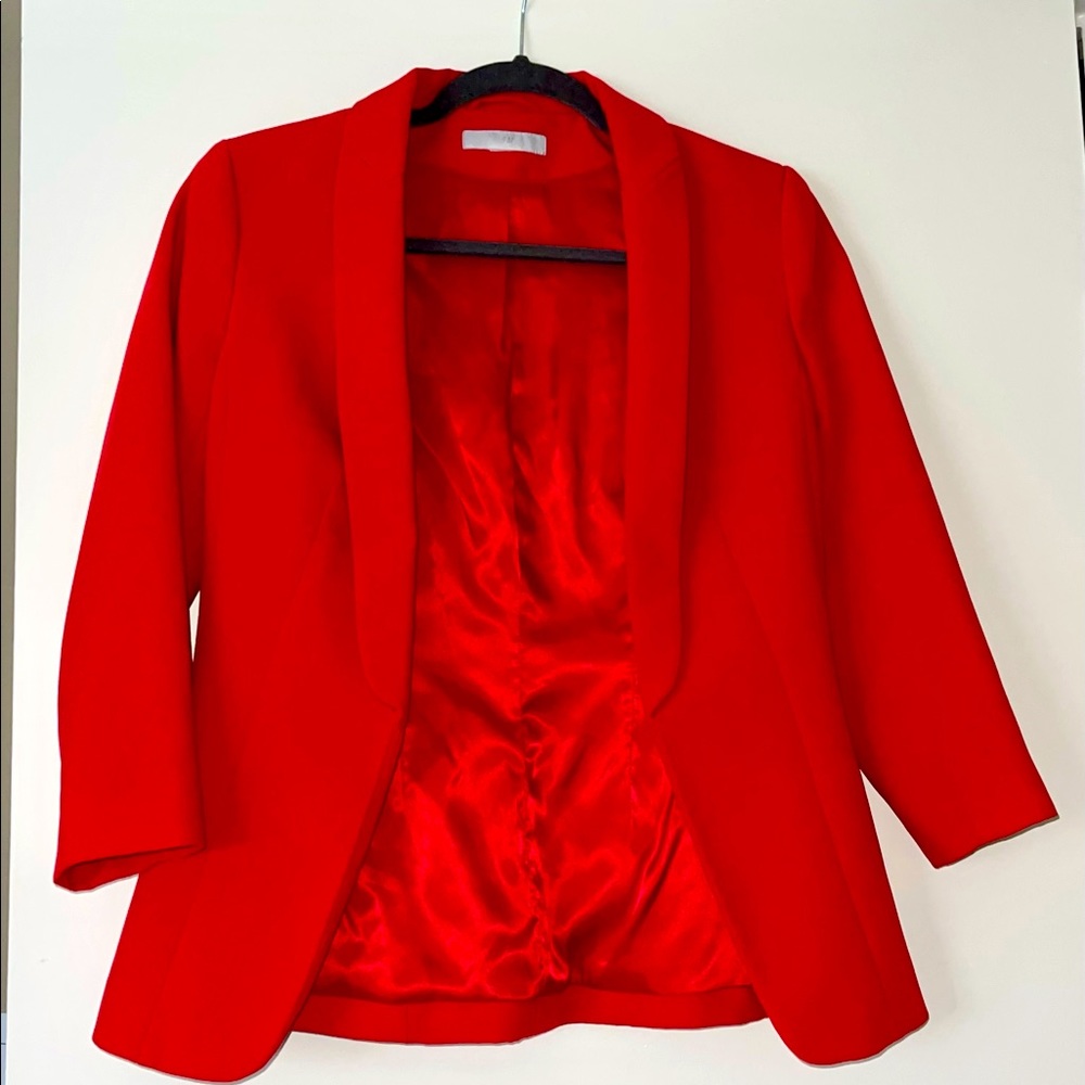 Bold red H&M blazer, women’s size small